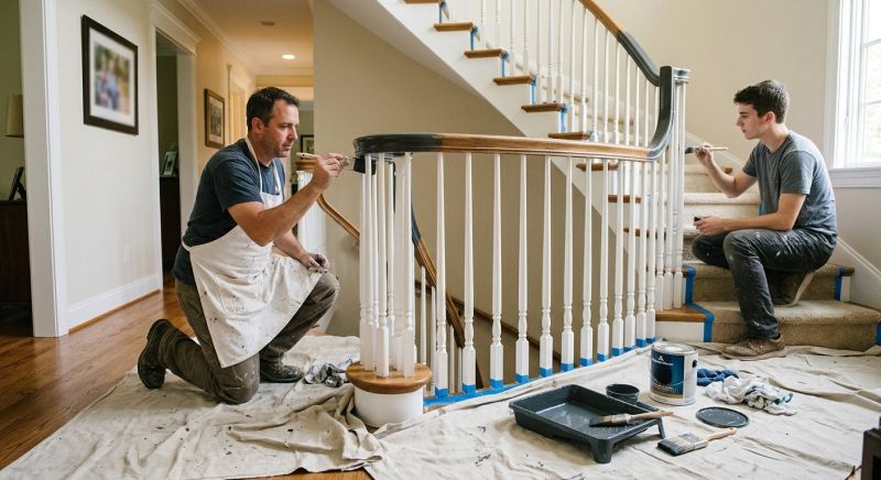 Banister Painting in Wilmington, NC
