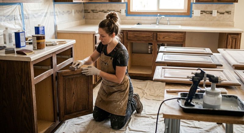 Oak Cabinet Refinishing in Indianapolis, IN