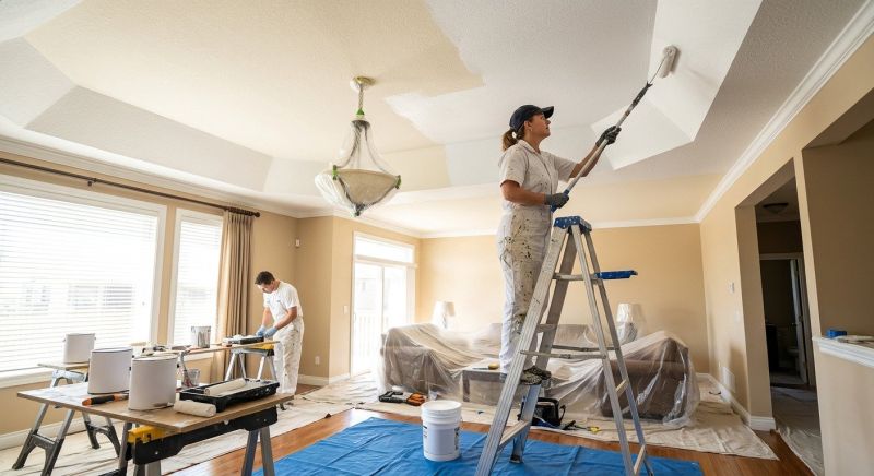 Stucco Ceiling Painting in Wilmington, NC