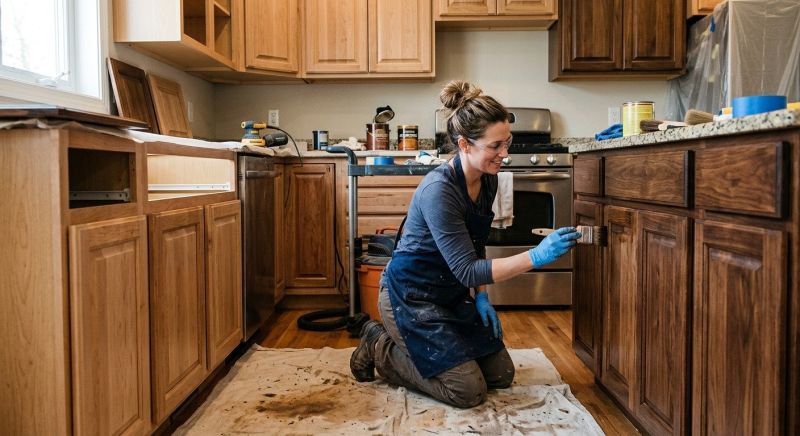 Wood Cabinet Refinishing in Lafayette, IN